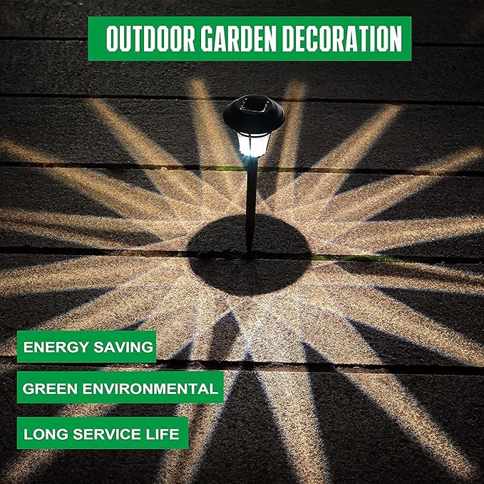 MAGGIFT 8 Pack Outdoor Solar Lights - Waterproof, Solar Pathway & Garden Lights for Yard & Patio, Solar Powered for Driveway
