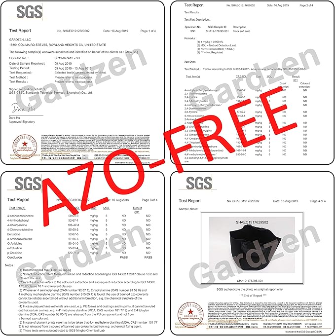 Gardzen 6-Pack 30 Gallon Grow Bags, Aeration Fabric Pots with Handles, Heavy Duty Cloth Pots for Plants