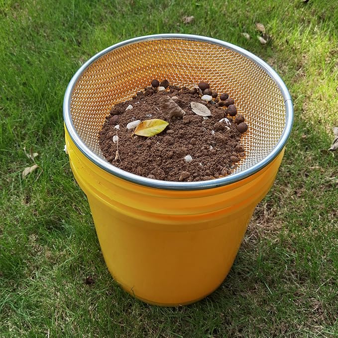 Gardening Sand Soil Compost Sifter Perfect for 5 Gallon Bucket (1, 1/8 Inch)