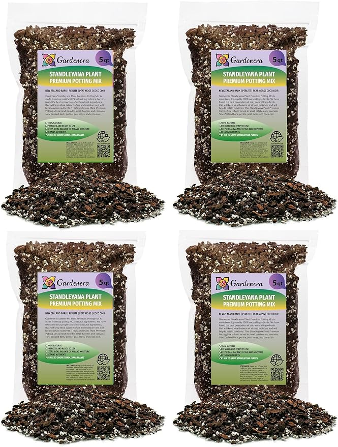Monstera Standleyana Soil Mix - Trusted by Experts for Strong and Healthy Plants - 20 Quart (4 Bags of 5 Quart)