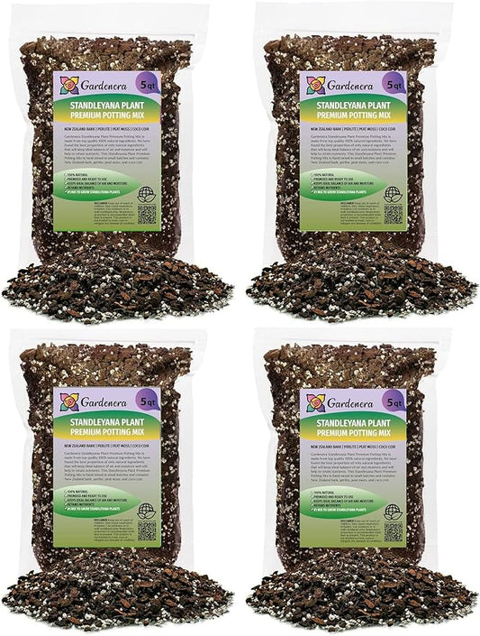 Monstera Standleyana Soil Mix - Trusted by Experts for Strong and Healthy Plants - 20 Quart (4 Bags of 5 Quart)