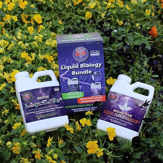 Liquid Biology Bundle Concentrate - Indoor/Outdoor, Plant Growth Stimulator, Soil Conditioner, Fertilizer, Fulvic/Humic Acids