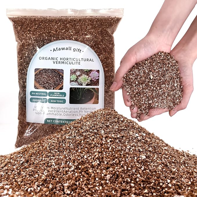 Organic Vermiculite Bulk, Horticultural Vermiculite Soil Conditioner, 10QT Organic Vermiculite by Perfect Plants, 100% Natural Vermiculite for Gardening