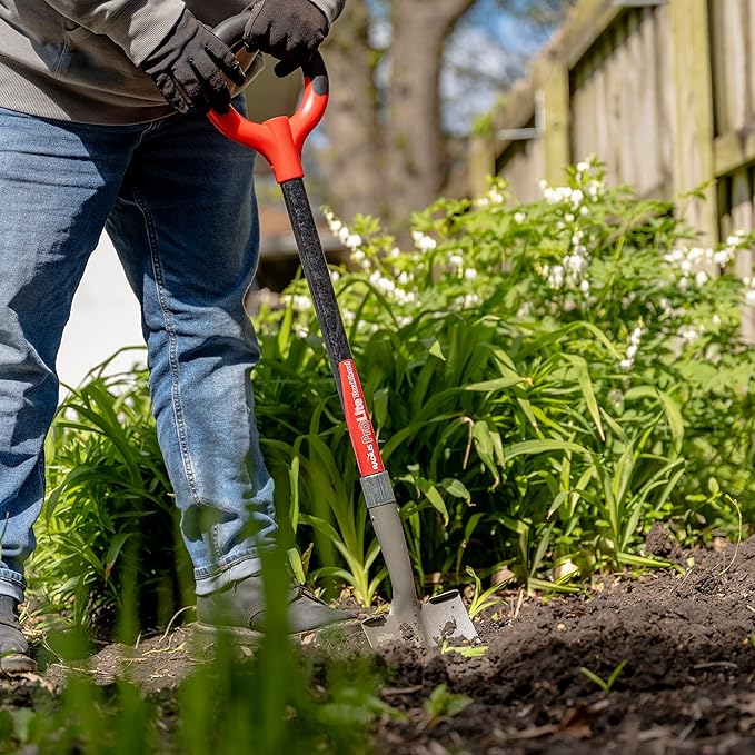 Radius Garden 25811 Pro-Lite Carbon Steel Floral Shovel, Red