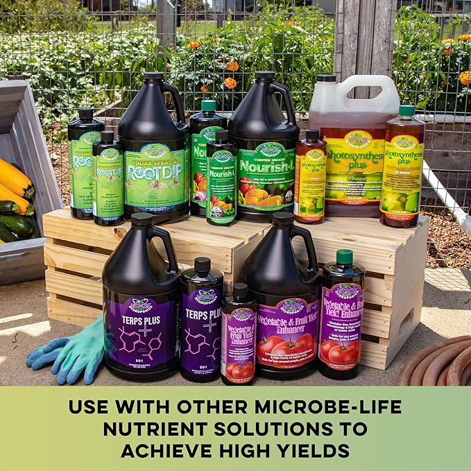 Microbe Life Hydroponics Premium Vitamins & Amino Acids Essential for Maximum Plant Growth and Root Uptake, Use with Any Feeding Systems Including Hydroponics or Soil, 32 Ounces