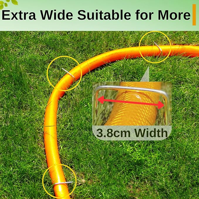 【75 Pieces】Landscape Staples, 6 Inch Garden Staples Galvanized Landscape Stakes, Heavy Duty U-Shaped Pins Stakes for Securing Weed Fabric Barrier, Ground Cover, Dripper Irrigation Tubing (75, 6 Inch)