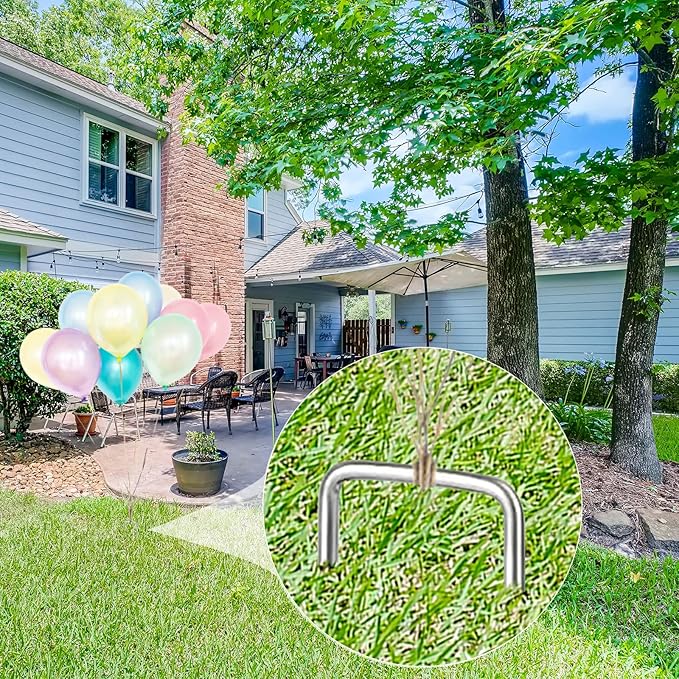 Landscape Staples Galvanized Garden Stakes,6 inch 200 Pack 12 Gauge Heavy Duty Garden Pins for Fences, Lawns, Weed Barriers and Landscape Fabrics, Irrigation Hose,Yard Lawn, Landscape Fabric