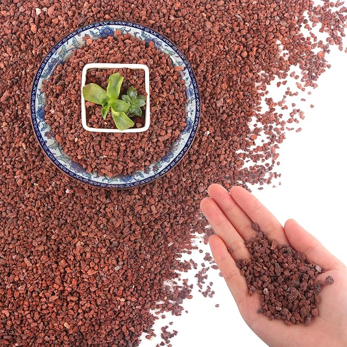 45Lb Horticultural Lava Rock-Lava Rocks for Plants,Succulent Soil Amendment,Decorative Cactus Soil Potting Mix,Volcanic Rock for Aquarium Fairy Gardening Top Dressing Plant Drainage