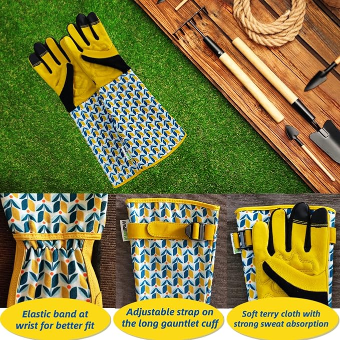 Gardening Gloves for Women and Men, Thorn Proof&Puncture Resistance Garden Gloves,Gauntlet Gloves,Gifts