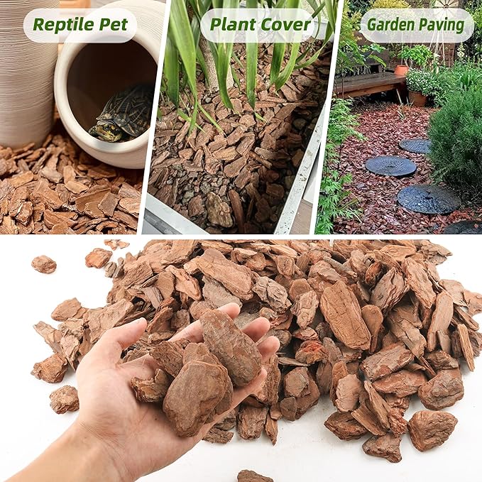 9 Quart Organic Big Size Orchid Bark for Plants, Root Development of Orchid Plants and Garden Soil Amendment