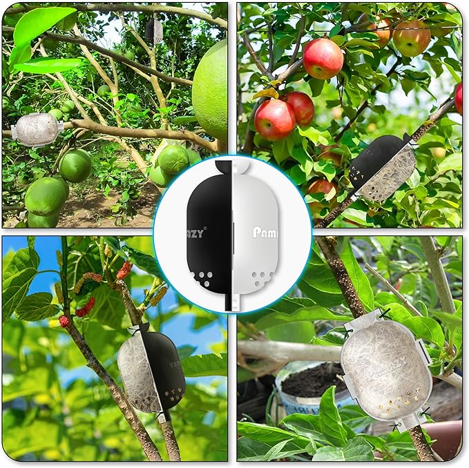 [Upgraded] 9Pcs Tree Root Growing Box with Drain Holes, Half Transparent Plant Rooting Propagation Ball & Metal Core Twist Ties, for Fast Propagation Plants (Size M)