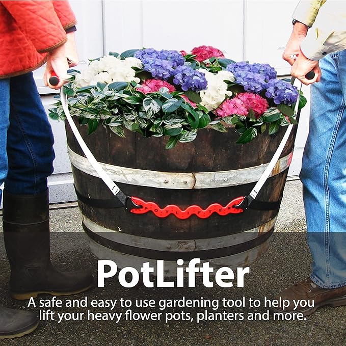 PotLifter - Potted Plant Mover and Essential Lifting Tool For Garden Flower Pots, Planters, Trees, Rocks - Lifts Up to 200 Pounds - A Plant Caddy Alternative, Easily Move Heavy Items Around Your Yard