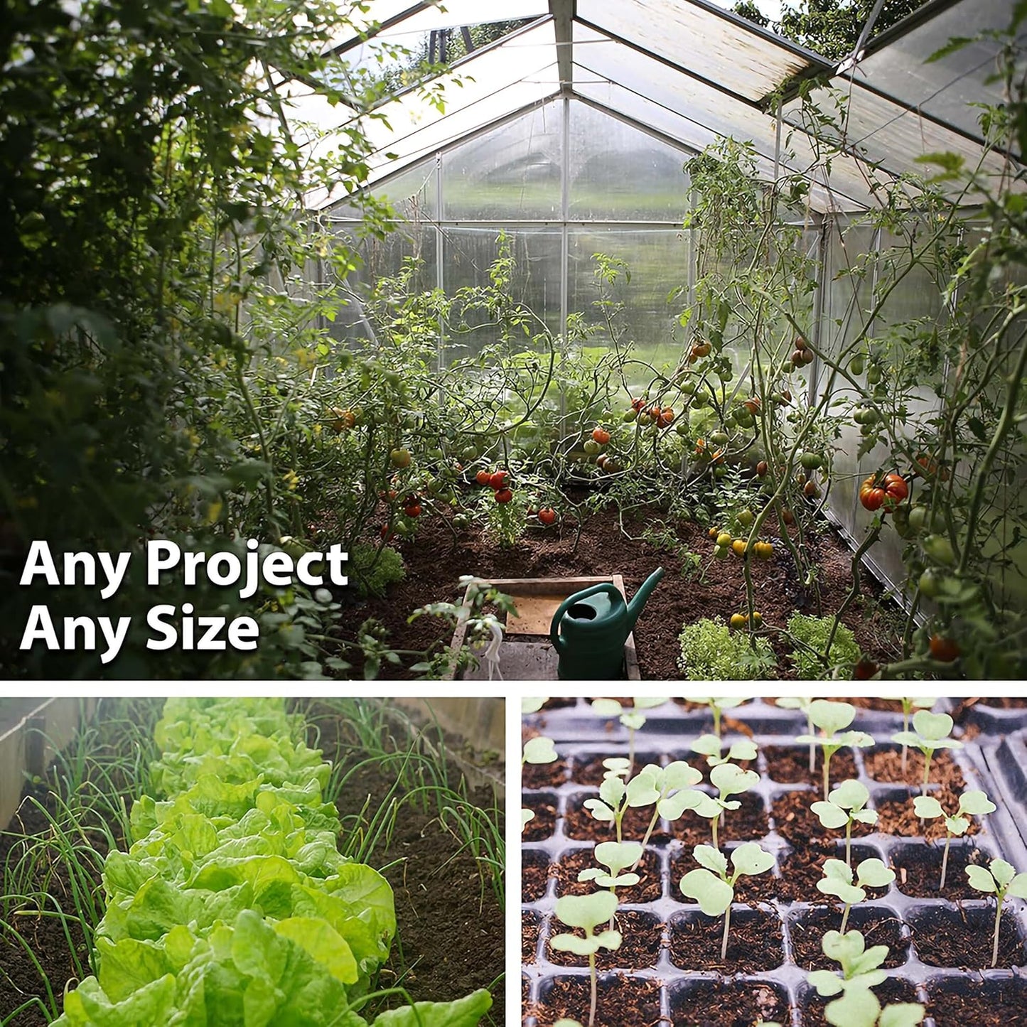 Handy Pantry Black Plastic Garden Tray Inserts - 10 Sheets of 18 Planting Pot Cells Each - 3x6 Configuration - Perforated - Nursery, Greenhouse, Gardening