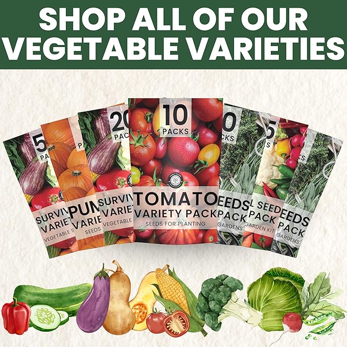 Fall & Winter Seed Variety Pack | 30 Invidiual Packs | 2025 Season | Non-GMO | Beets, Arugula, Carrots, Lettuce & More! | for Planting Indoor & Outdoor | by Family Sown