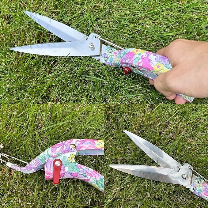 Garden Tool Set 15pcs, Potable Durable Gardening Tools Gift with Anti-Rust Shovel Shears Water Sprayer Digging Claw Gloves Store Case Ideal Gardening Set for Women Great Gift Purple