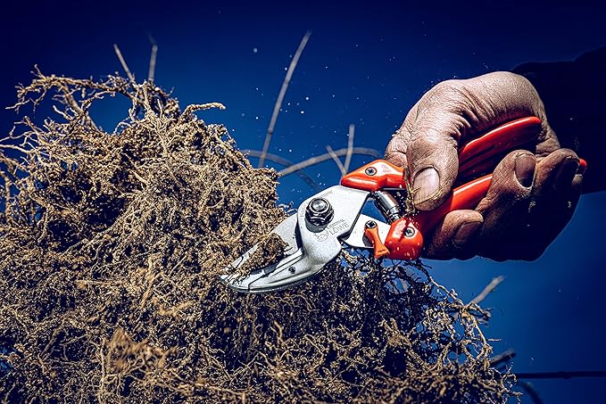 Original LÖWE Profi Anvil Prunner Garden Tools 8.107 with Bypass Geometry | Robust & Sharp Hedge Trimmer | Use as Pruners, Garden Shears, Handheld, Pruning Shears for Gardening | Made in Germany