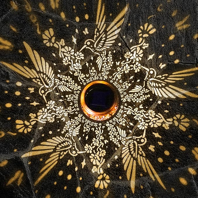 Outdoor Solar Waterproof Lantern Hummingbird Element Chandelier for Women mom Grandma Birthday Gift Memorial Gift Suitable for Balcony, Porch, Courtyard, Garden Decoration (Hummingbird)