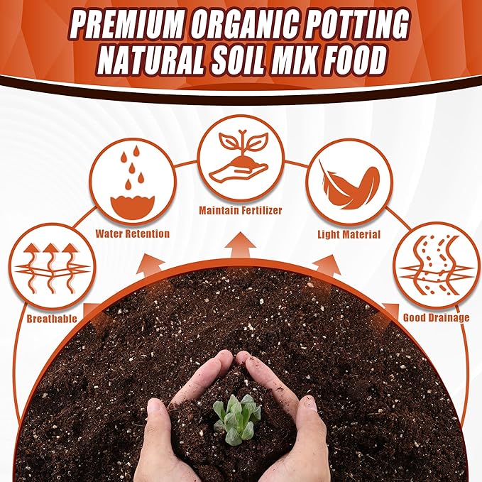 AVALUTION Potting Soil Mix - 18QT Soil for Indoor Plants, All Natural and Organic Plant Soil for Seed Starting, Loose and Breathable Garden Soil for Spices, Herbs & Vegetables