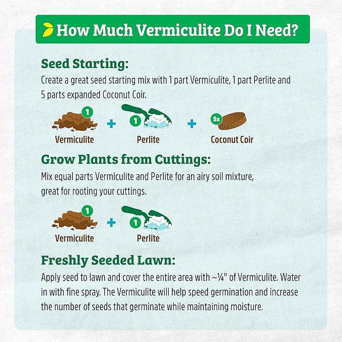Back to the Roots 100% Organic Vermiculute | Made in The USA | Premium Nutrition for Indoor and Outdoor Plants