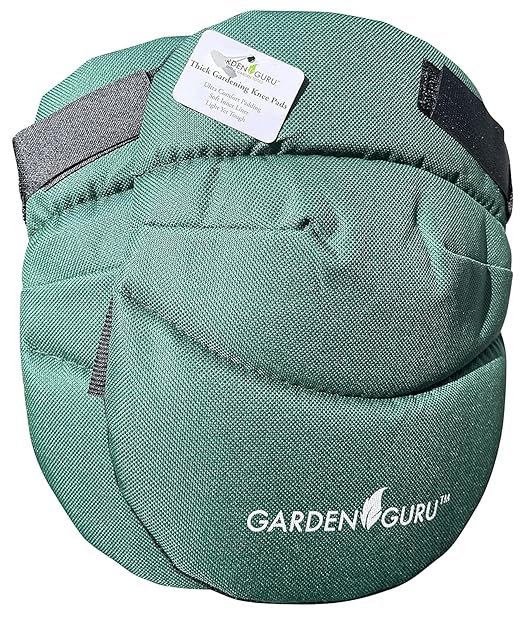 GARDEN GURU Cushioned Gardening Knee Pads with Adjustable Straps - Soft Inner Liner, Ultra Comfort Padding, Garden Kneelers for Yard Work, Cleaning, Household Chores, Roofing, and More 1 Pack