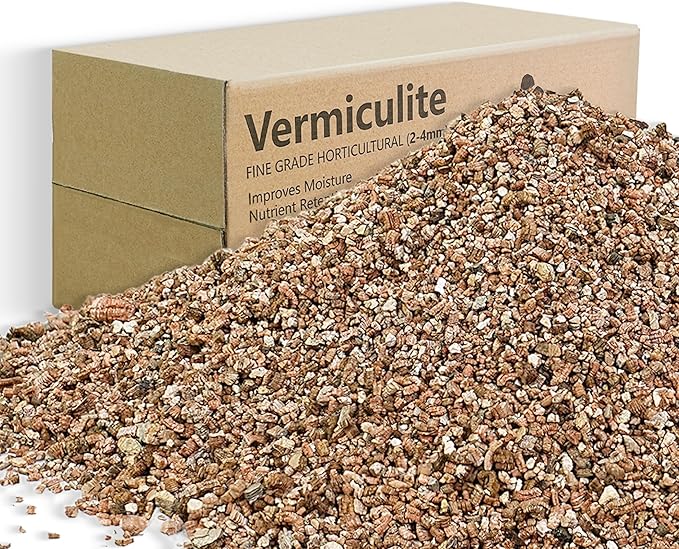 12QT Vermiculite, 2-4mm Fine Grade Horticultural Vermiculite for Plants and Gardening, Vermiculite Bulk houseplants Mushrooms to Maintain Soil Moisture and Plant Growth