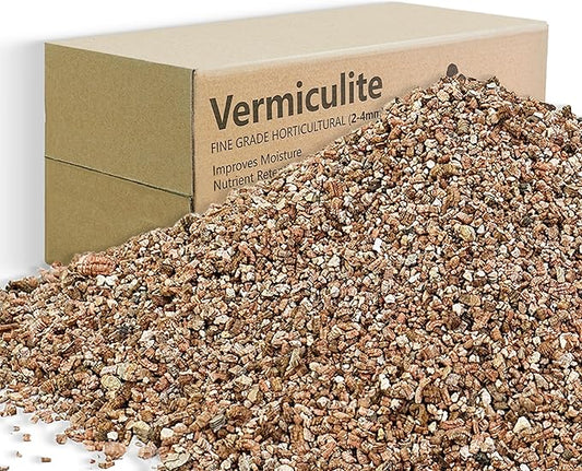 12QT Vermiculite, 2-4mm Fine Grade Horticultural Vermiculite for Plants and Gardening, Vermiculite Bulk houseplants Mushrooms to Maintain Soil Moisture and Plant Growth