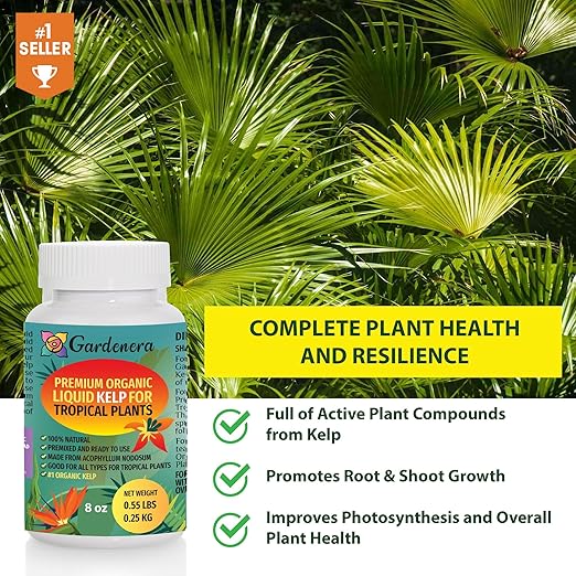 Organic Liquid Kelp Fertilizer for Thriving Tropical Plants - 8 oz - Nourish Growth and Unleash Vibrant Beauty