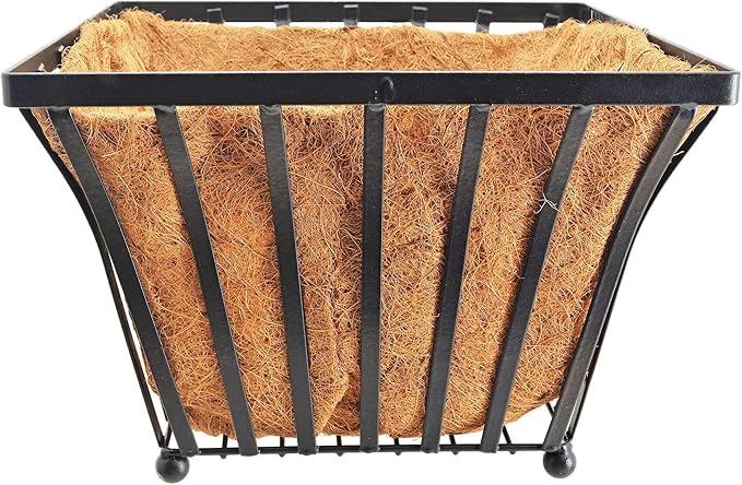 Arcadia Garden Products CB48 Series Solstice Square Planter 18", Black