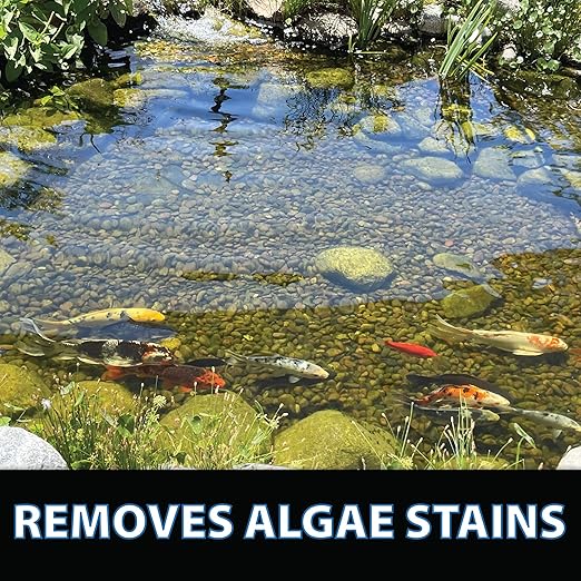 CrystalClear ClarityMax, All-in-One Pond Clarifier Treatment, All-Natural Beneficial Bacteria & Enzymes Provide Max Clarity, Koi Fish & Pet Safe, Algae Stain Remover, Crystal Clear Water Garden 2.5LB
