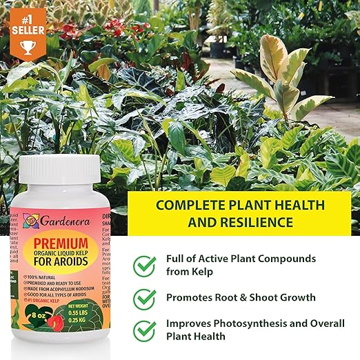 Liquid Seaweed Fertilizer for Aroid Plants - 32 oz - Maximize Aroids' Leaf Size and Health