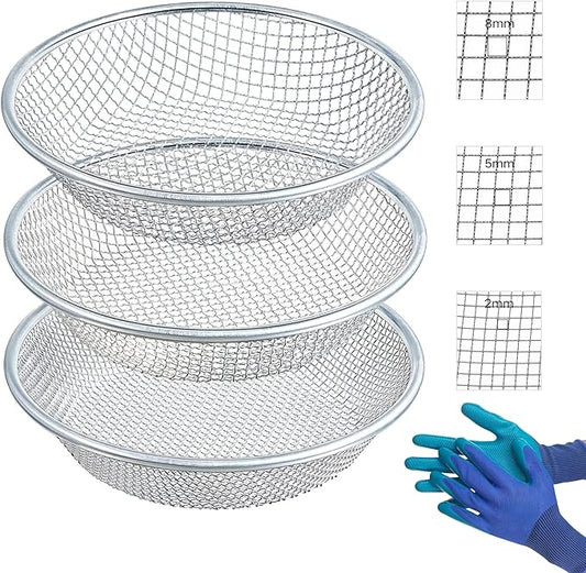 Soil Sifter for Gardening, Rock Sifter for 5gallon Bucket, Dirt Sifter Compost Sifter, Sifter for Gravel Sawdust Vermicompost