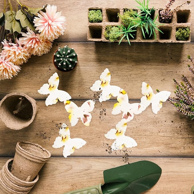 50 pcs Large Yellow Butterflies – Plantable Seed Paper for Weddings, Gifts, and Life Events (#07s)