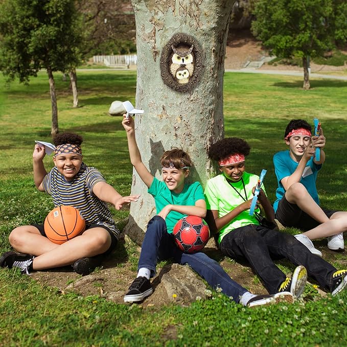 Owl Mom and Owlet Tree Hugger, Outdoor Garden Sculpture Tree Faces, Owl Bird Garden Resin Statue, Tree Peeker Ornament, Durable & Waterproof, Decorations Gardening Presents for Housewarming Birthday