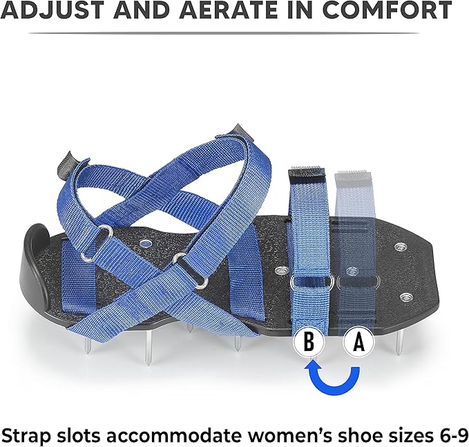 Envy Green Lawn Aerator Shoes – Ready-to-Use, Pre-Assembled – One-Size-Fits-All Gardening Shoes – Lawn Aerator with X-Strap – Lawn Aerator Spike Shoes for Lawn and Yard – Premium Tools by EnvyGreen