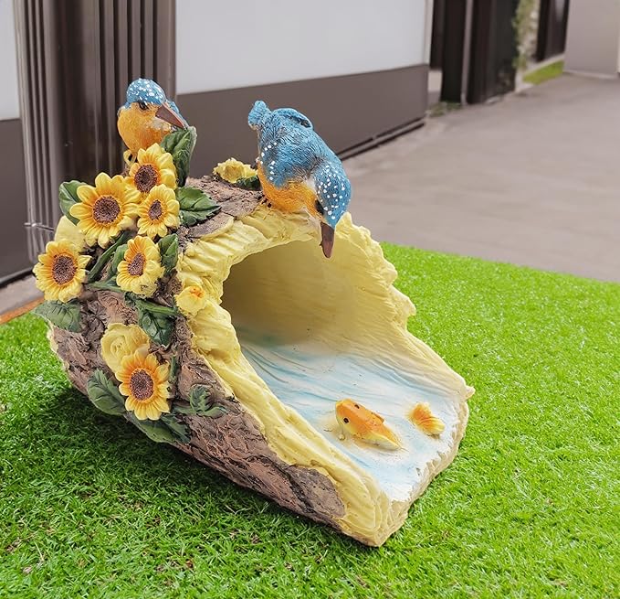 Bird Statues Outdoor Decoration, Resin Statue Garden Decor, Animal Downspout Diverter, Decorative Gutter Extension, 3"4" Downspout Extender Diverter Splash Block