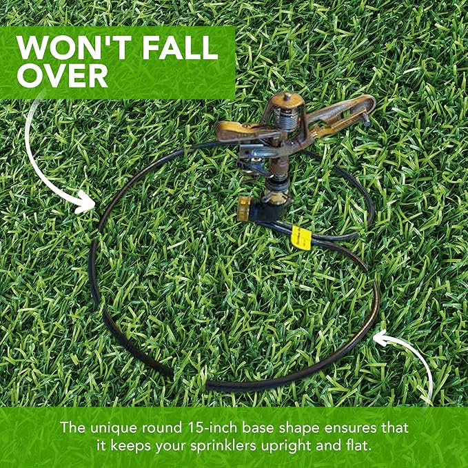 Yard Butler IRB-14 3/4-Inch Lawn Sprinkler Stand, Adjustable Metal Ring Base Sprinklers for Yard, Easy Base Stand for Garden Sprinklers for Large Areas - 2 Pack