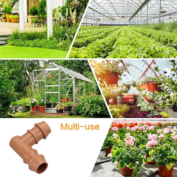 18 Pieces Drip Irrigation Fittings Elbow Connectors for 1/2" Tubing, Barbed Elbows Drip Parts for 1/2 Inch Irrigation Tubing(0.600" ID), Drip Line Connectors for Drip Sprinkler Garden Systems