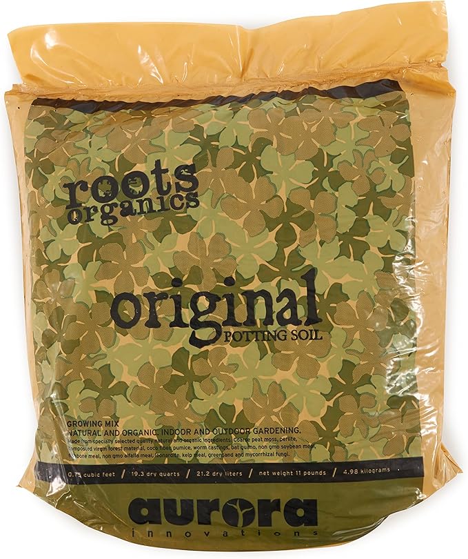 Roots Organics ROD75 Hydroponic Gardening Original Coco Fiber Based Potting Soil 0.75 Cubic Feet, 2 Pack