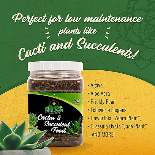 Nelson Plant Food - NutriStar Cactus and Succulent Plant Food - Cacti and Succulent Fertilizer - Plant Fertilizer for Cactus and Succulents