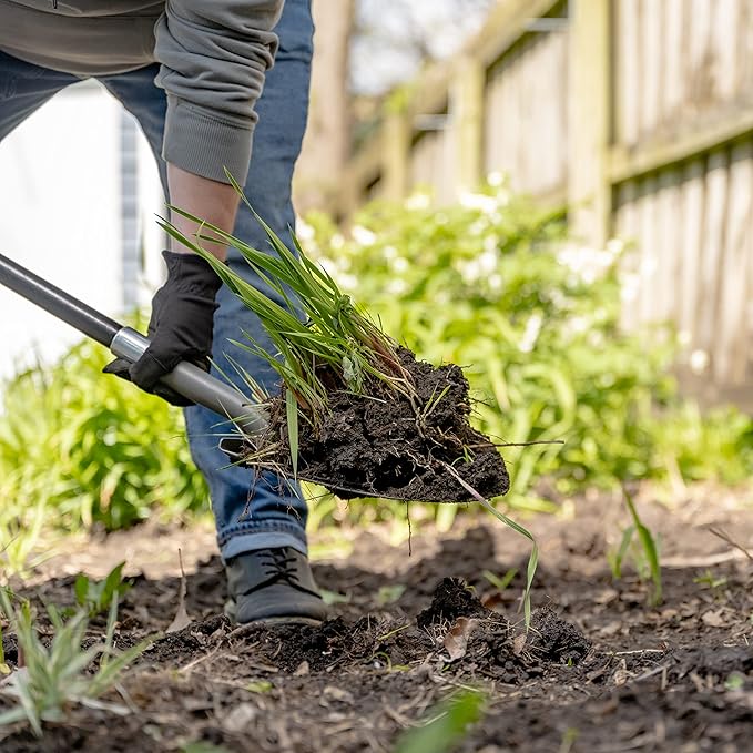 Radius Garden 25211 Pro-Lite Carbon Steel Shovel, Red