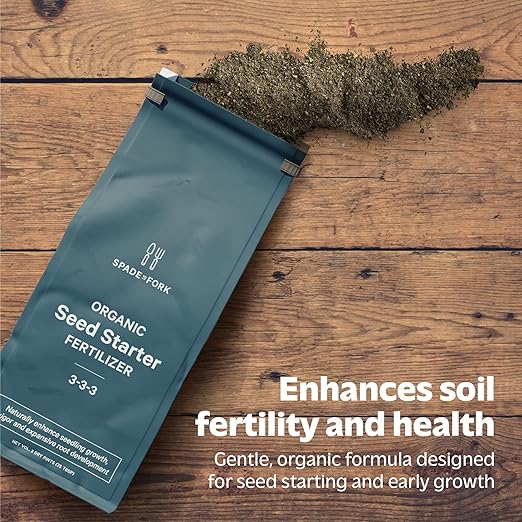Organic Seed Starter Fertilizer - Natural Indoor & Outdoor Fertilizer with Mycorrhiza + Kelp & Alfalfa Meal for Strong Healthy Plants and Soil - 2lbs