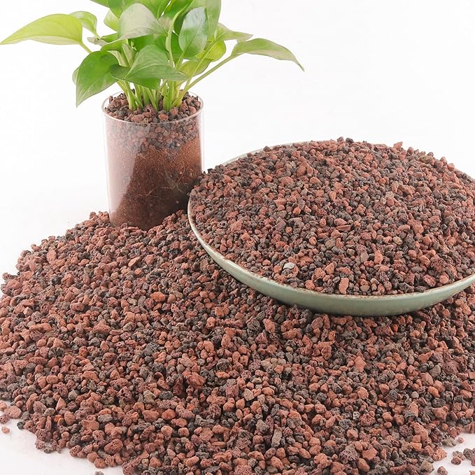 7lb Mix Lava Rocks for Plants-Horticultural Volcanic Rock Gravel for Landscaping Plants Drainage, Succulents, Bonsai, Vase Fillers, Terrarium Plants, Top Dressing