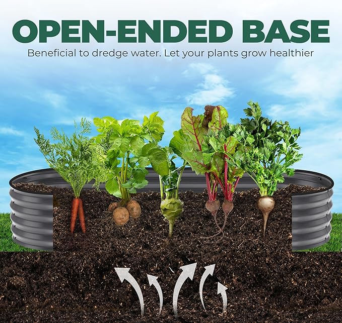 Utopia Home Galvanized Raised Garden Bed Kit 6x2x1ft, Planter Box Raised Garden Beds Outdoor, Easy Assembly Metal Raised Bed for Gardening Vegetables, Fruits, Flowers - Pack of 01 - Dark Grey