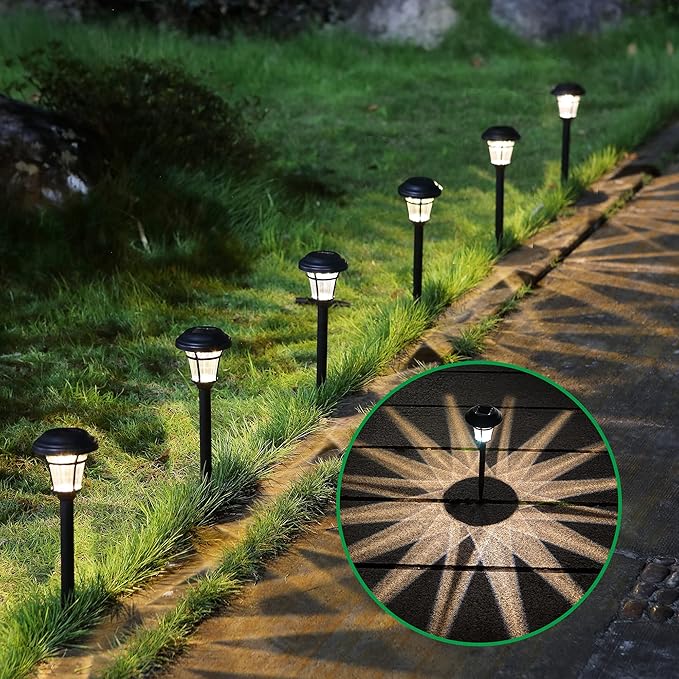 MAGGIFT 12 Pack Solar Pathway Lights Outdoor Solar Garden Lights for Patio, Yard, Driveway