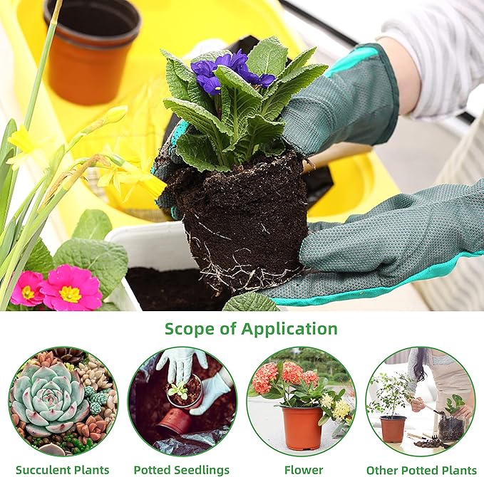 TDHDIKE 4" Small Plastic Plant Nursery Pot/Pots (100pcs Pots and 100pcs Plant Labels) Seedlings Flower Plant Container (Red) Seed Starting Pots Indoor Outdoor