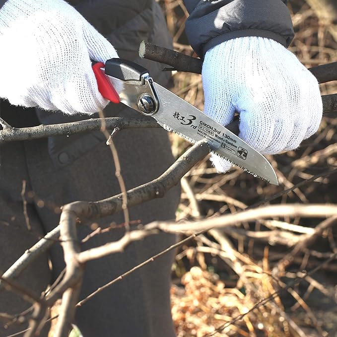 KAKURI Japanese Pruning Saw Folding for Branch & Bamboo Cutting 5-1/8", Foldable Pocket Hand Saw for Wood, Branch, Bamboo, Razor Sharp Japanese Steel Blade, Made in JAPAN