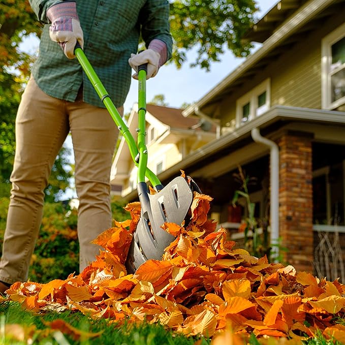 Earthwise 50002 Gator Grabber Telescoping Leaf Clean-Up Tool, Green/Black