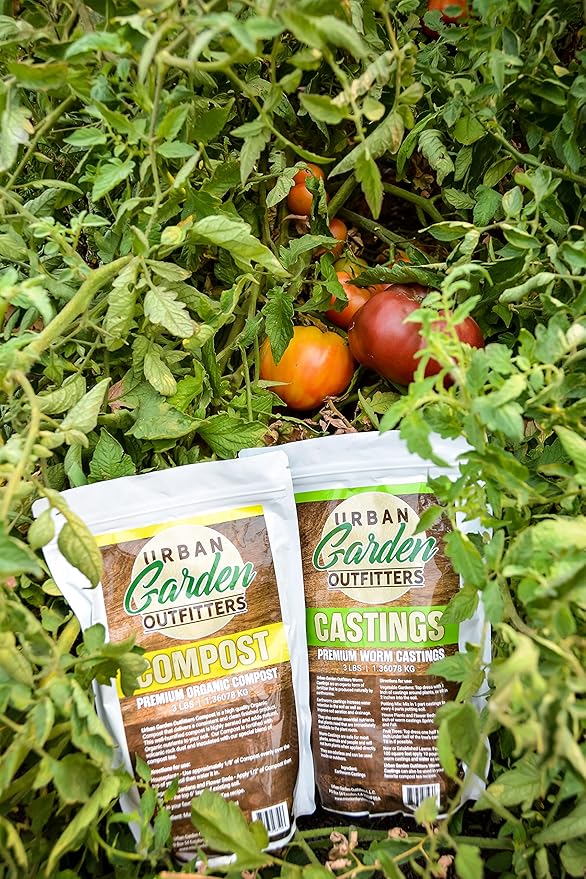 Premium Worm Castings Plant Food - Natural Soil Builder for Gardens, Houseplants, Flower Beds and Lawns. (7lb Bag)