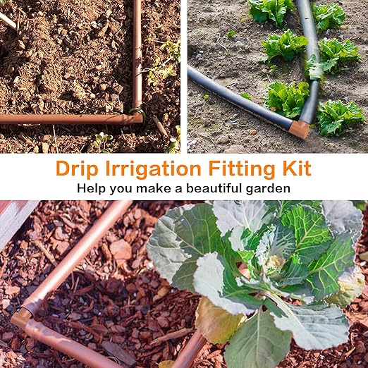20 Pieces Drip Irrigation Barbed Elbows Fittings for 1/2” Tubing (0.600”ID) - Drip Elbows (17mm) Irrigation Tubing Connectors for Drip Sprinkler Garden Lawn Systems