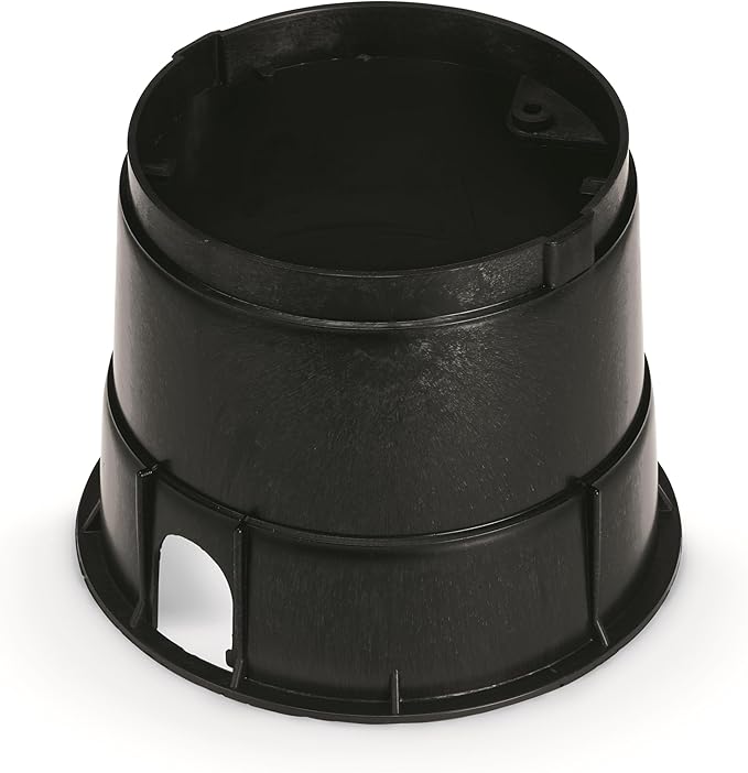 Rain Bird CPVB10RND Professional Series 10" Round Sprinkler Valve Box, Black with Green Lid, 10.5" High